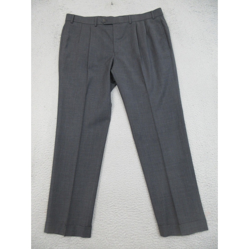 Lauren Ralph Lauren Total Comfort Wool Dress Pants Mens 38x30 Gray Pleated